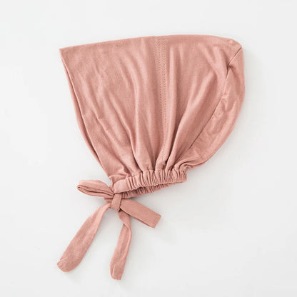 82 Colors Tie-Back Undercaps Fashion Women's Inner Hijab Muslim Cap Bonnet Plain Islamic Cotton Spandex Jersey DEW Underscarf