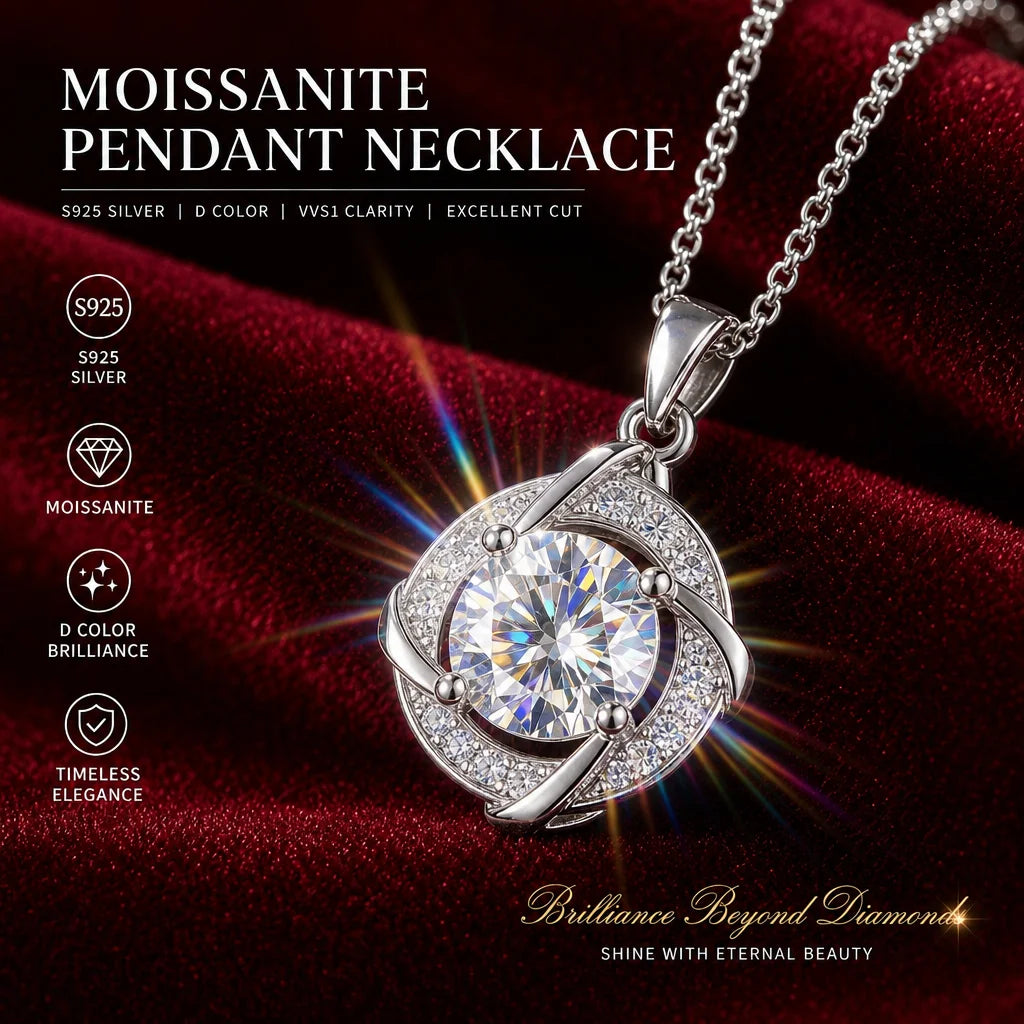 18K Gold Plated 2.0ct VVS1 D Color Moissanite Necklace S925 Sterling Sliver With Certificate Fine Jewelry for Woman Jewelry Gift