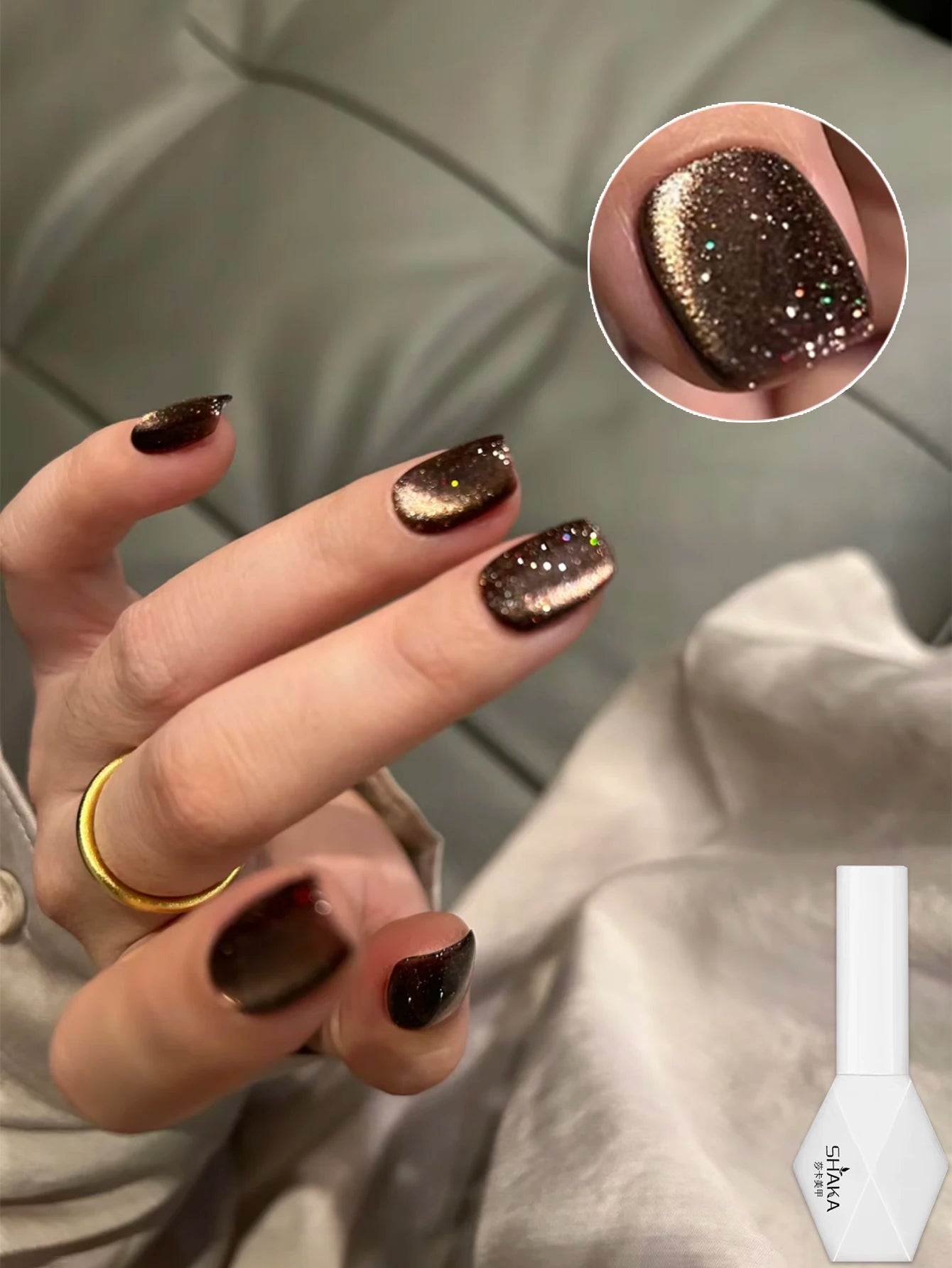 1-24pcs WS Romantic Purple Cat Eye Gel Nail Polish New Style Super Flash Versatile Whitening Purple Glass Bead Cat Nail Salon