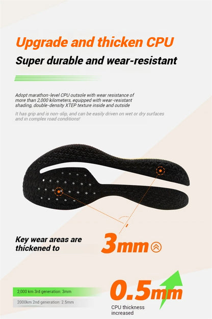 Xtep 2000km 3.0 Running Shoes For Women 2025 Spring Sneakers Cushioning Training Jogging Wear-Resistant Lightweight 875118110034