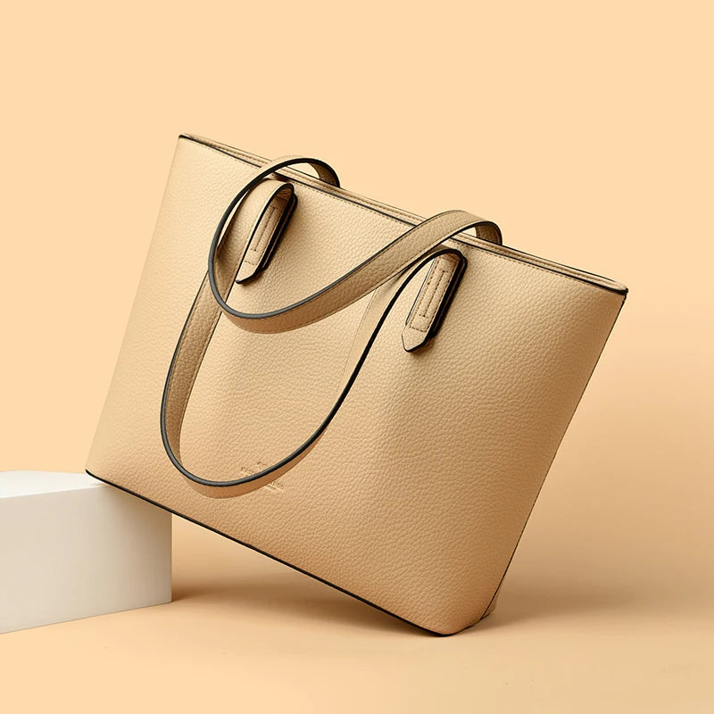 Genuine High Quality Large Capacity Shoulder Bag Female Tote Bag New Luxury Designer Handbag For Fashion Women Brand Shopper Bag