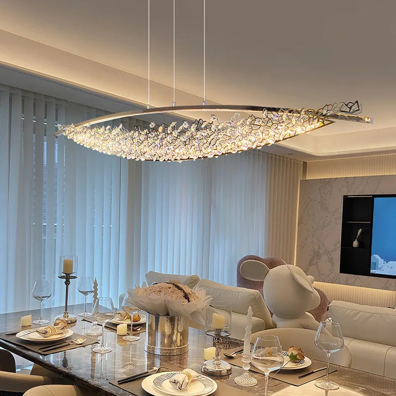 Luxury Crystal Chandeliers Pendant Light Led Chandelier Ceiling Lights Home Decor Items Dining Table Light Ceiling Hanging Lamp