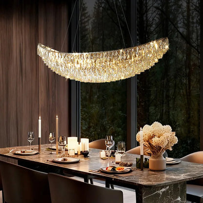 Luxury Crystal Modern Ceiling Chandeliers Dining Table Light Lustre Led Ceiling Lights Home Decor Suspension Chandelier Żyrandol