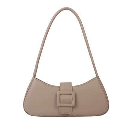 PU Leather Underarm bag Women Korean Style Large Capacity Half-moon Tote Bag Minimalist Armpit Pouch Ladies Luxury Handbags