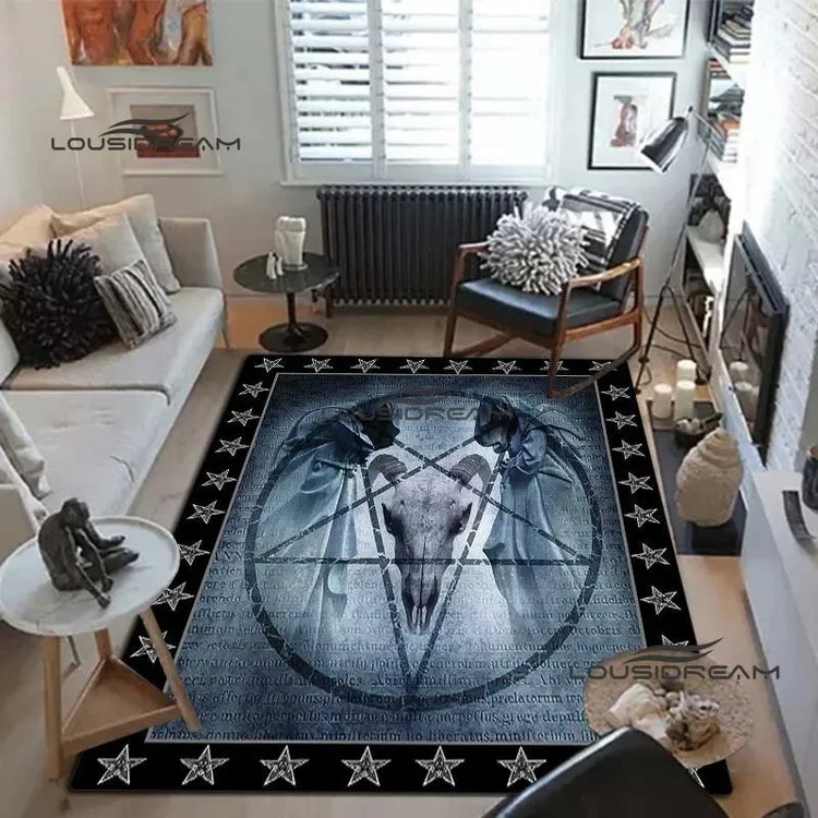 Devil satan lucifer sacrifice Carpet and rug Goat Baphont rug living room bedroom area carpet study porch bedside non-slip mat