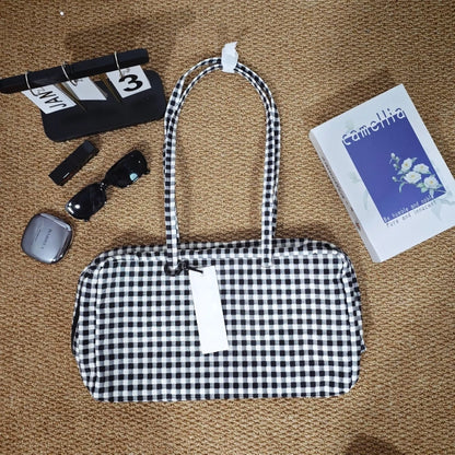 Brand Nylon Bowling Tote Bag Women Luxury Large Capacity Simple Versatile Shoulder Purse Ultralight Zipper Commuting Travel Bag