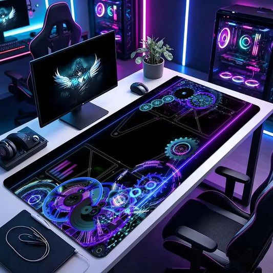 Tech Gear Circuit Large Desk Mat Mouse Pad Mouse Mat Gaming Keyboard Mat Play mat Non-Slip  Rubber PC Gaming Office Table Decor