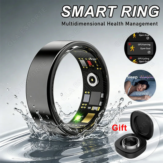 Smart Ring for Men Women Bluetooth Monitor Blood Heart Rate Blood Oxygen Monitor Smartring Multi Sport 5ATM Waterproof 2026 New