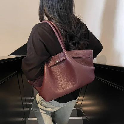 2026 French Style Women Tote Bag Large Capacity Luxury Underarm Bag Casual Single Shoulder Handbag Daily Commute Shopping Bags