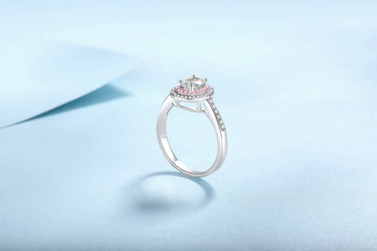 Sweet Girl Oval Ring 1ct Women Moissanite PT950 Platinum - Slimming Oval Cut, Sweet Lovely Charm