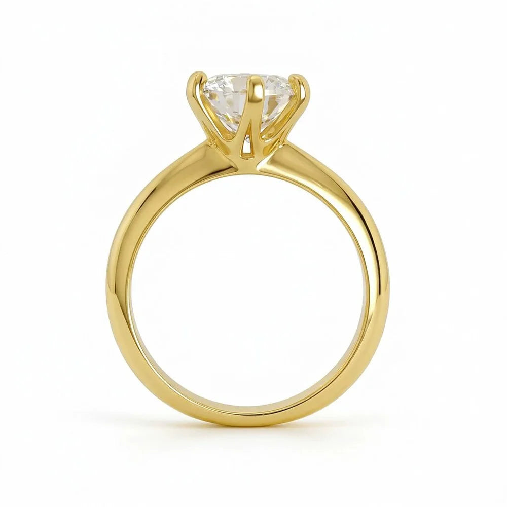 Cbtb Real Moissanite D Color 1-3ct Gold Engagement Rings for Women Luxury Wedding Jewelry Wholesale