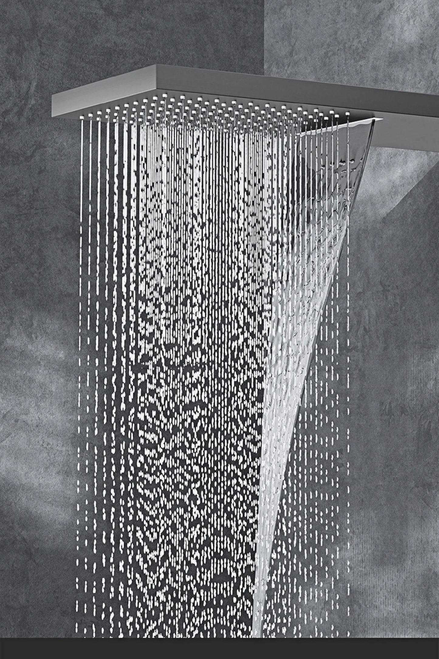 Luxury Black Brass Shower System Wall-Mounted LED Digital Display Design Cold & Hot Dual-Control 4-Function Ceiling Shower Tap