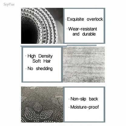 Soft Crystal Plush Round Area Rug with Abstract Wheel Design, Cozy Living Room Floor Mat, Playful Home Decor Circle Carpet