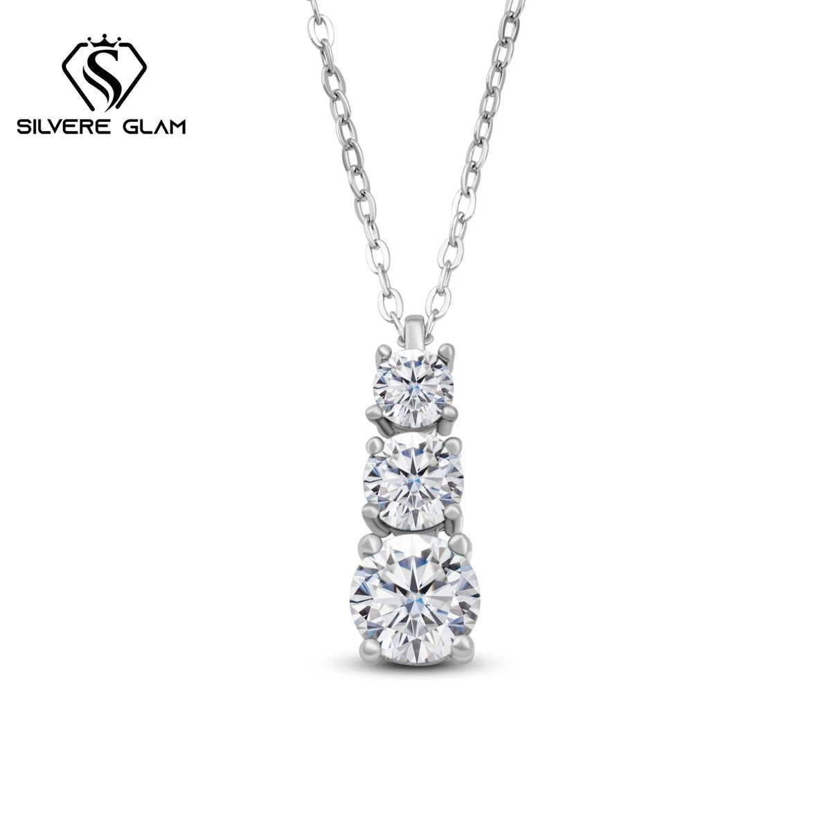 1.8CT D Color Moissanite Gourd Pendant Mama Dainty Necklace Classic 925 Sterling Silver Women's Necklace Fine Jewelry For Party