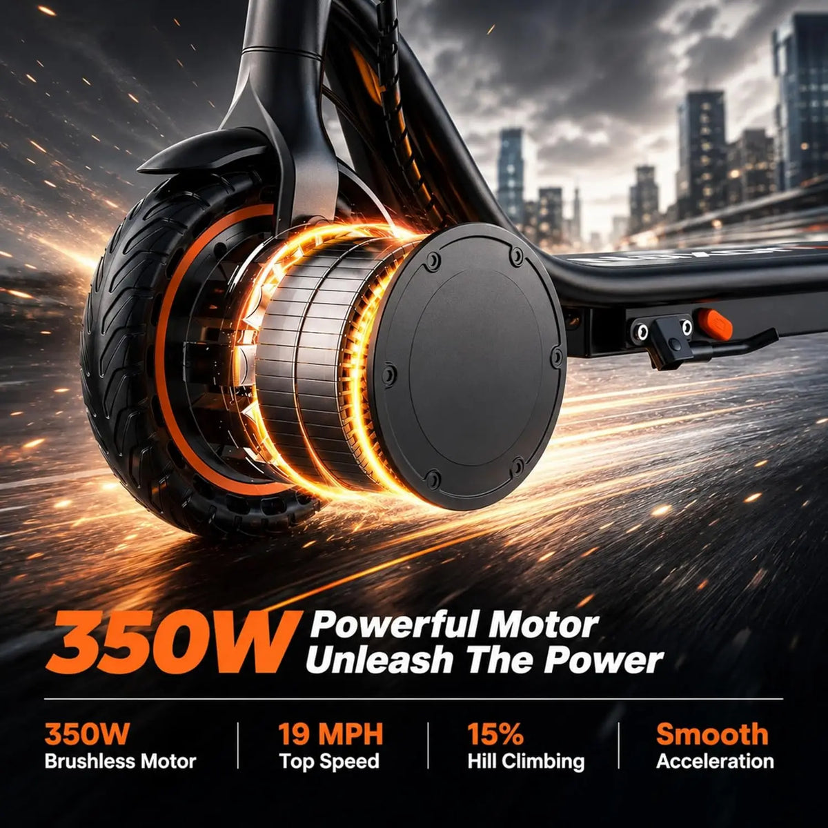 2026 New 8.5'' Solid Tire Electric Scooter 350W Powerful Motor Max 19mph Speed Folding Design with 16 Miles Range for Adult Urban Commuting