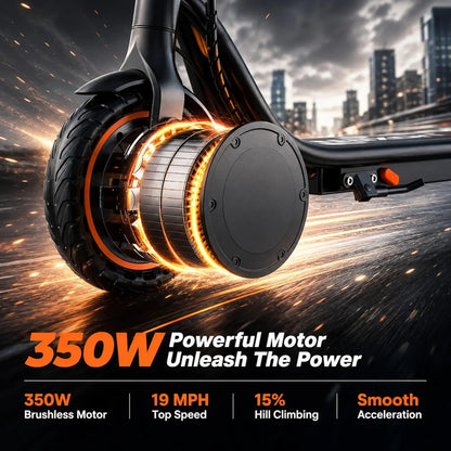 2026 New 8.5'' Solid Tire Electric Scooter 350W Powerful Motor Max 19mph Speed Folding Design with 16 Miles Range for Adult Urban Commuting