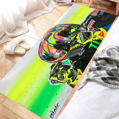 Motorcycle Carpet Garage Mat Racing Cool Moto Display Motorcycle Display Mat Hallway Anti-slip Home Decoration Rug Customized