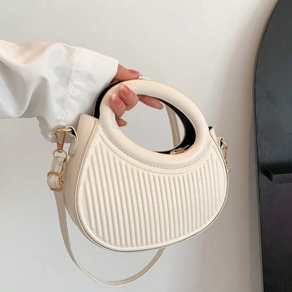 Chic Stripe Design Crossbody Bags for Women Elegant Synthetic Leather Handbag, Purse, Luxury Look Shoulder Bag for Everyday Use