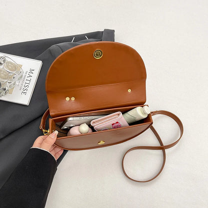 Small Crossbody Bags For Women Designer Semicircle Saddle Bag 8 Colors Pu Leather Handbag Luxury Brand Lady Shoulder Bags
