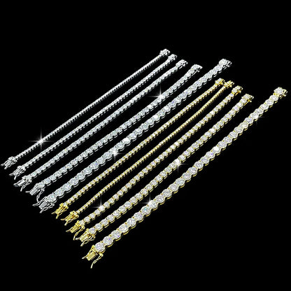 Luxury  Jewelry VVS Moissanite  Sterling Silver 925 Fashion Moissanite Tennis Chain Bracelet and Necklace For Women