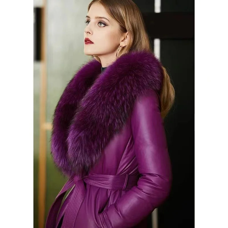 Winter Real Fox Fur Collar Woman Furry Natural Raccoon Fur Scarf Shawls Luxury Neck Warmer Wraps For Coat Fur Scarves Large Size