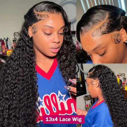 13x4 Deep Wave Lace Frontal Wig 13x6 Curly Hd Lace Front Human Hair Wigs For Black Women 360 Hd Lace Frontal Wigs 30 40 Inches