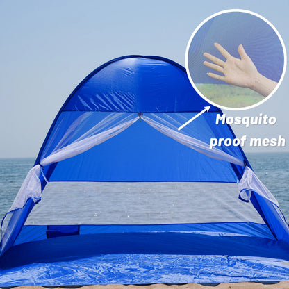 PAKICETUS Pop-up Beach Tent, Compact Folding Sun Shelter with Handbag, Lightweight Outdoor Tent for Camping Picnic Travel Beach Vacation