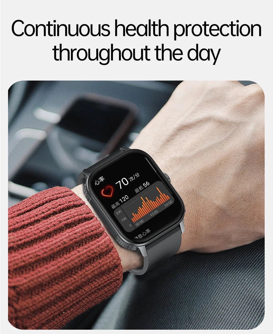 2026 1000mAh Large Battery 2026 New 2.04" HD Display Health Monitor Smart Watch Bluetooth Call IP68 Waterproof Sports Smartwatch