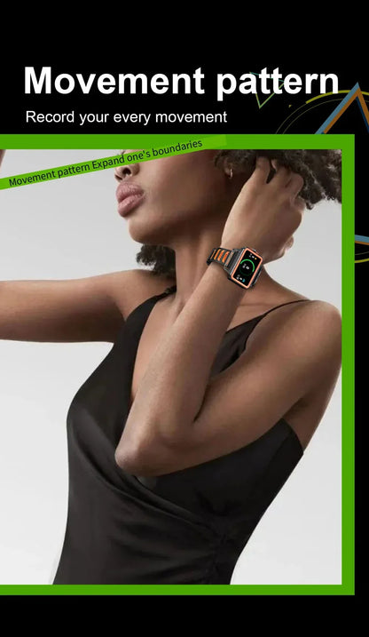 Hip Hop Fashion Personality Smart Watch 1.57-inch HD Screen 24h Continuous Heart Rate Sleep Monitor Game Waterproof Smartwatch