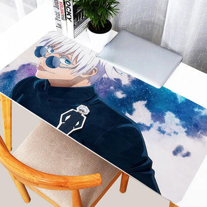 Mouse Pad Laptop Purple Japan Anime Gojo Mousepad XXL Non Slip Keyboard Rug PC J-jujutsu K-kaisen Extended Desk Mat For Boy Gift