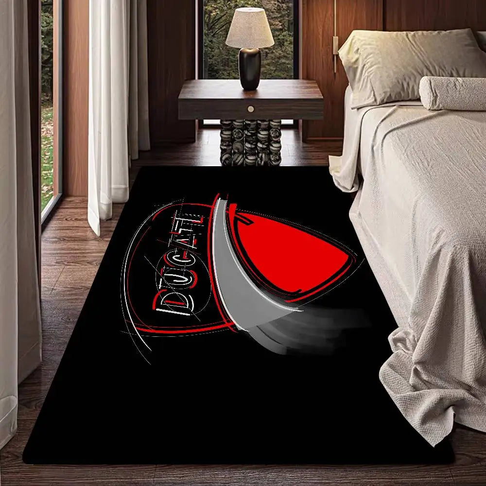 Motorcycle LOGO D-Ducati Floor Mat Rectangle Anti-slip Home Soft Badmat Front Door Indoor Outdoor Mat Hotel Decor Mat