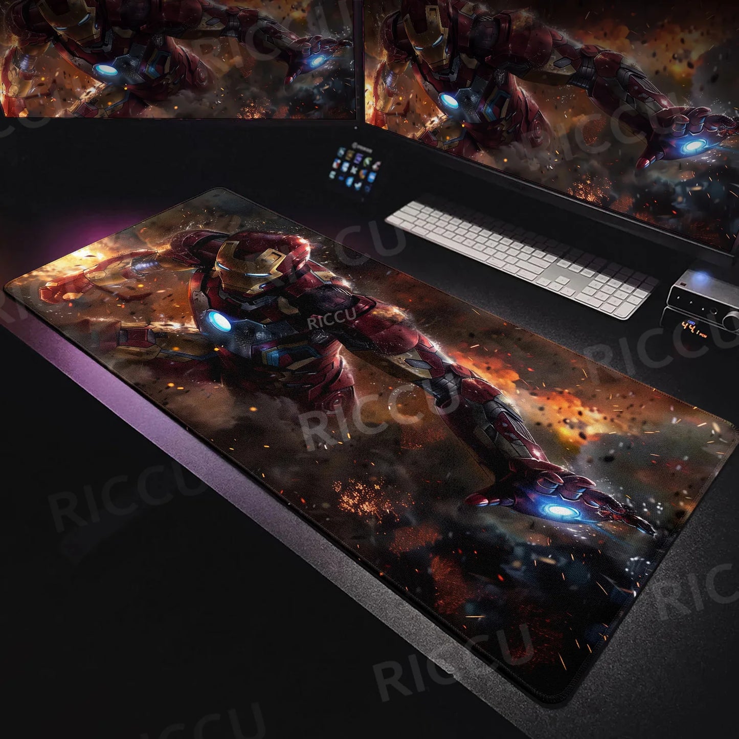 Lager I-Iron Man Mouse Pad Anime Hero Gamer Cabinet PC Gaming Non-slip Carpet Accessories Office Home Keyboard Computer Desk Mat