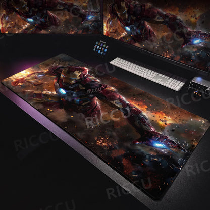 Lager I-Iron Man Mouse Pad Anime Hero Gamer Cabinet PC Gaming Non-slip Carpet Accessories Office Home Keyboard Computer Desk Mat