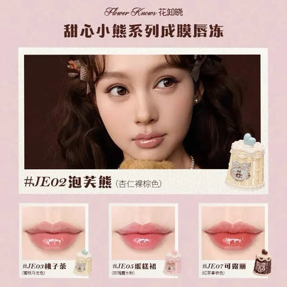 Flower Knows The Sweetie Bear 12 Parts Makeup Gift  Lip Glaze Blush Eye Shadow Concealer set Box