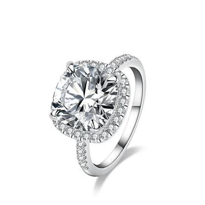 5CT Fancy-Cut Moissanite Ring Women PT950 Platinum - Sparkling 7CT fancy-cut, warm platinum, elegant for women