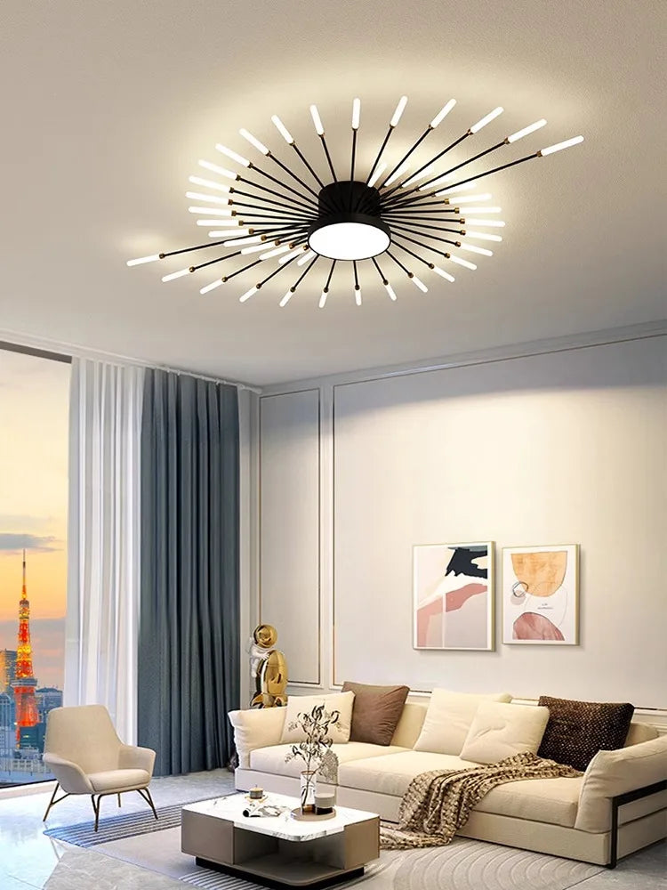 Modern Firework s Led Ceiling Lamp Creativity Living Dining Room Ceiling Chandelier Home Lighting Bedroom Light Luster Luminaire