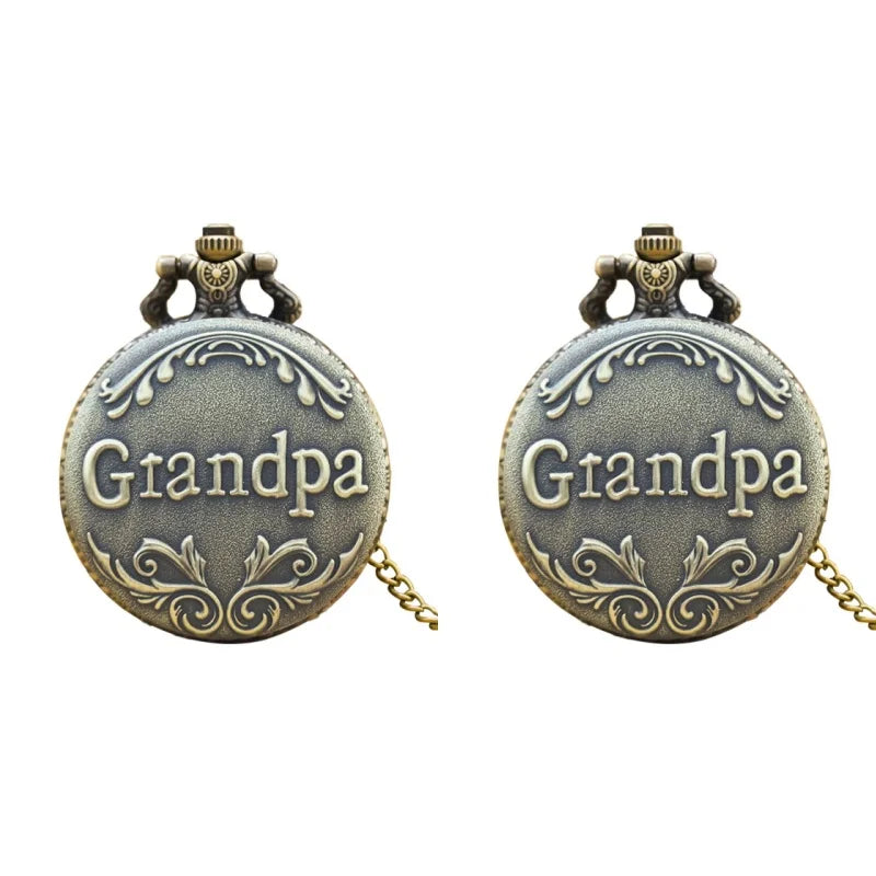 Vintage Quartz Pocket Watches With Chain Retro The Greatest Pocket Watch Necklace For Grandpa Dad Gifts Reloj De Bolsillo
