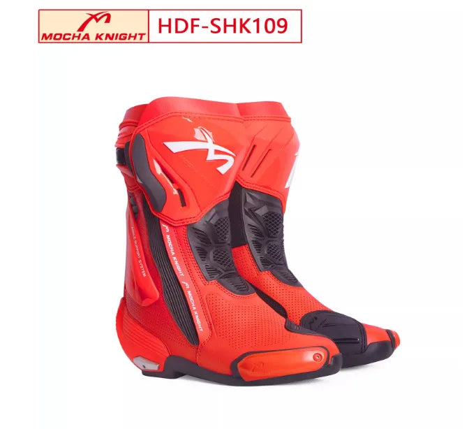 Men's Summer Breathable Racing Boots MOCHA SH109 Motorcycle Boots Breathable Women's Off-road Racing CE Certified Riding Boots