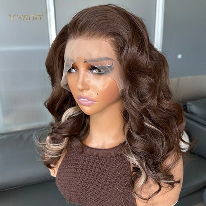 Pre PlucPre Plucked Hairline Glueless Heat Resistant Natural Wavy Future Fiber Synthetic Lacefront Wigs for Blakc Womens Daily