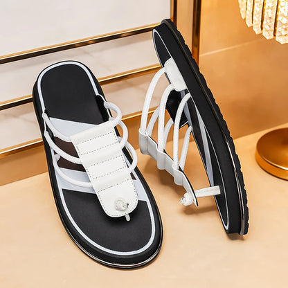 Stylish Summer Slippers for Men Outdoor Soft Sole Slides Leisure Walk Male Flip Flops Mens Casual Beach Shoes Sandals Sandalias