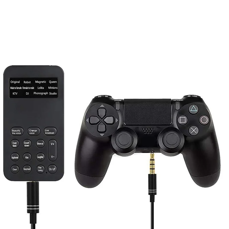 ABUO-Voice Changer Handheld Microphone Voice Changer With Sound Multifunctional Effects Machine For Phone/PS4 (S9)