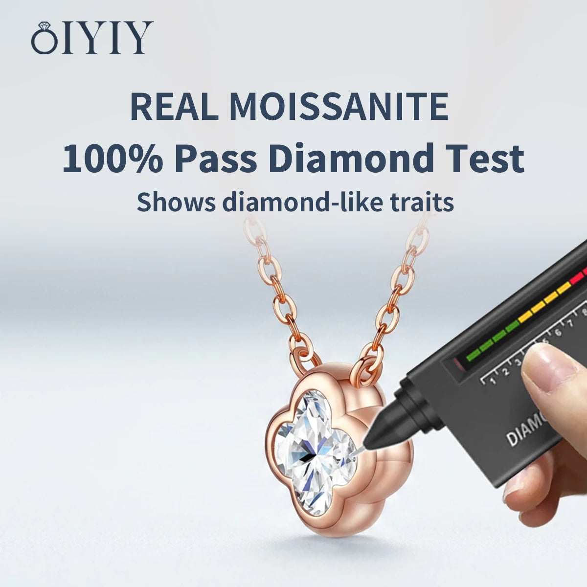 OIYIY Moissanite Necklace for Women 925 Sterling Silver D VVS1 GRA Certified Lab Grown Diamond Pendant Luxury Fine Jewelry Gift