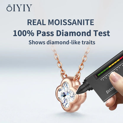 OIYIY Moissanite Necklace for Women 925 Sterling Silver D VVS1 GRA Certified Lab Grown Diamond Pendant Luxury Fine Jewelry Gift