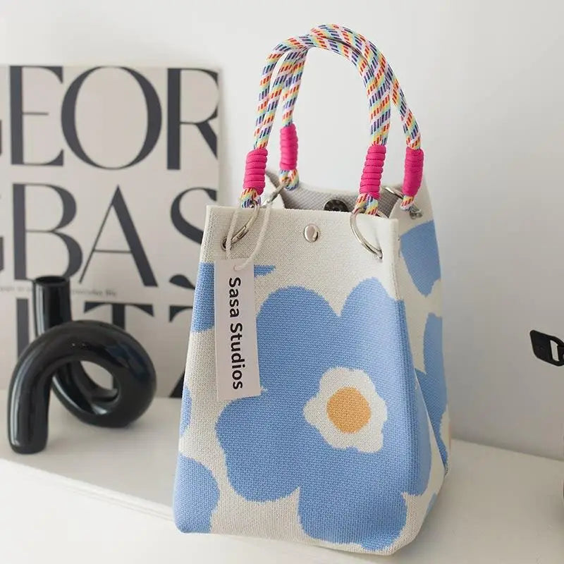 2026 New Versatile Cute Knitted Handbag With 3D Magnetic Snap Handbag Clutch Bag
