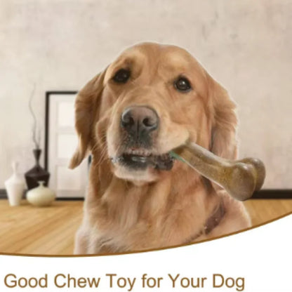 Natural Non-Toxic Indestructible Dog Bone Chew Toy Anti-Bite Puppy Teething Chew Toy for Small Medium Large Dogs Pet Chewbone