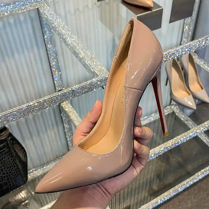 Woman Shoes 2025 Luxury Brand Red sole Pumps Red Bottom Pointed Toe Designer High Heels Party Elegant Fashion Ladies Shoes 12cm