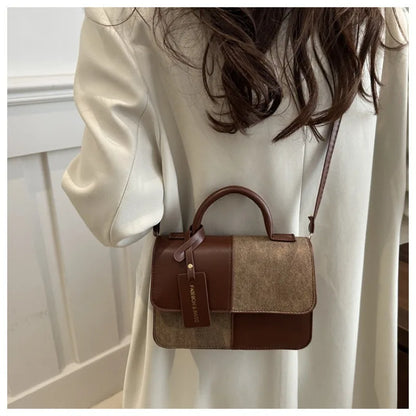 Elegant Women's Handbag Crossbody Shoulder Bag, Snap Closure Tote Bag, Everyday Accessory, Geometric Pattern, Fashion Lovers