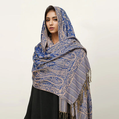 2024 Luxury Brand Cashmere Women Scarf Printed Winter Warm Shawl and Wraps Pashmina Bandana Long Jacquard Paisley Female Foulard