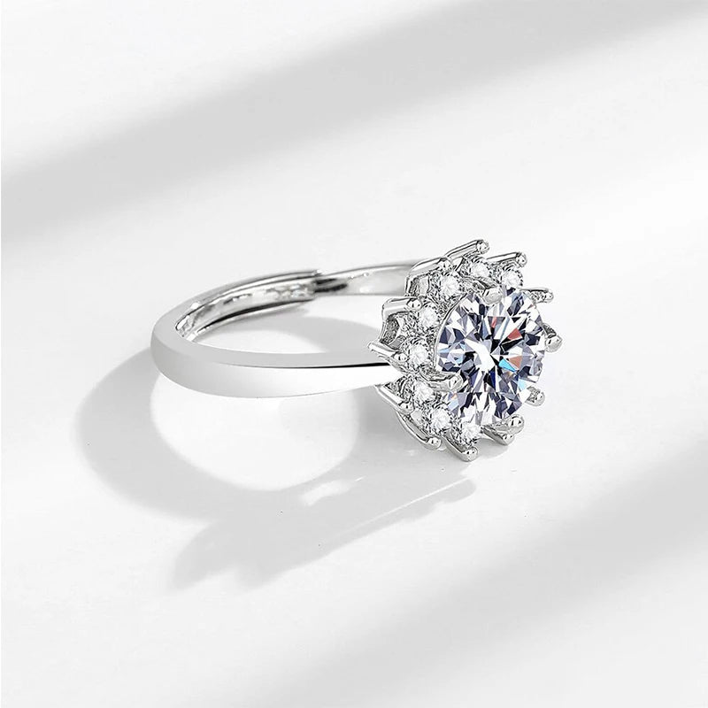 Moissanite Women's Ring Real 925 Sterling Silver D Color Shining Ring With Certificate Proposal Luxury Jewelry Gift