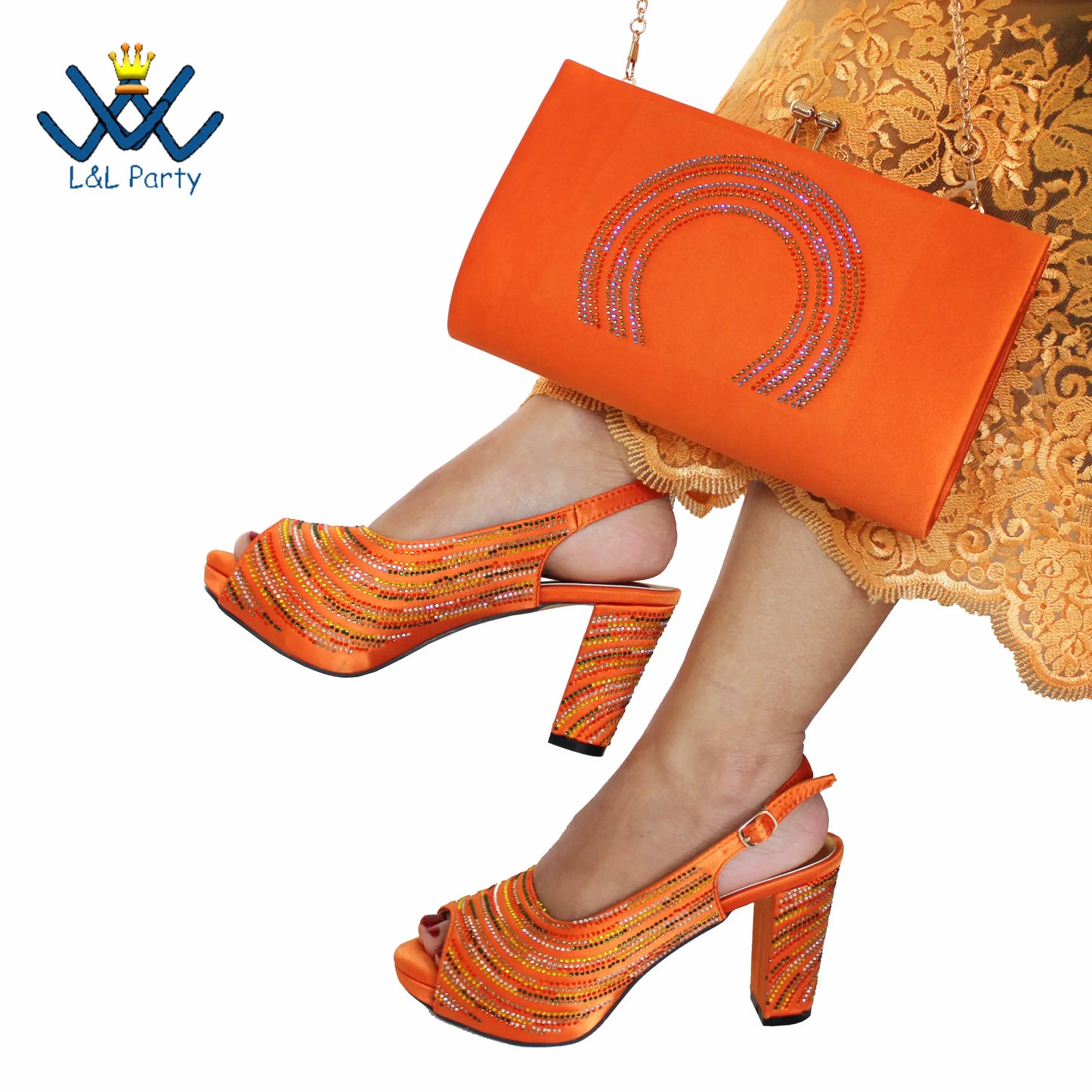 2023 Classics Peep Toe Lemon Green Color Hot Sale Sandals High Quality Women Shoes and Bag Set with Platform for Brithday Party